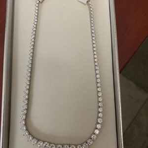 Crislu CA graduated tennis necklace 16"